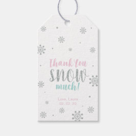 冬のワンダーランドサンキュースノーモアメッセージカード ギフトタグ