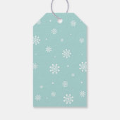 冬のワンダーランドサンキュースノーモアメッセージカード ギフトタグ (裏面)