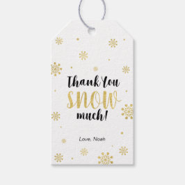冬のワンダーランドサンキュースノーモアメッセージカード ギフトタグ