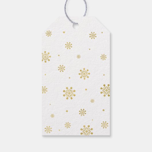 冬のワンダーランドサンキュースノーモアメッセージカード ギフトタグ (裏面)