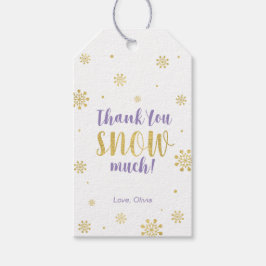 冬のワンダーランドサンキュースノーモアメッセージカード ギフトタグ