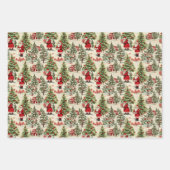冬のワンダーランドサンタとクリスマスツリー2 ラッピングペーパーシート (正面2)