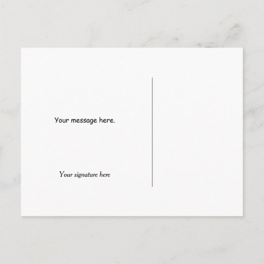 冬のワンダーランドサンタとミセス・クロース・クリスマス ポストカード (裏面)