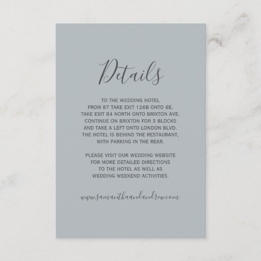 冬のワンダーランドシルバースノータイポグラフィ詳細 エンクロージャーカード (正面)