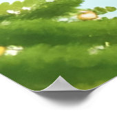 冬のワンダーランドシーンの鹿 ポスター (角)