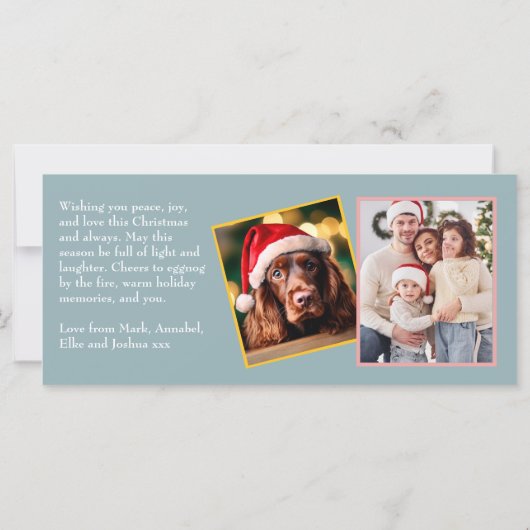 冬のワンダーランドシーン2枚フォトフラットカード (裏面)