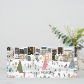 冬のワンダーランドシーン2枚フォトフラットカード (スタンド正面)