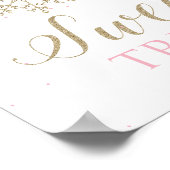 冬のワンダーランドスイートトリートサイン ポスター (角)