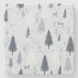 冬のワンダーランドスカンジナビアの石コースター ストーンコースター