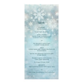 冬のワンダーランドスノーフレーク結婚の詳細の挿入 ラックカード (正面)