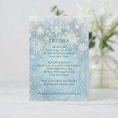 冬のワンダーランドスノーフレーク結婚の詳細の挿入 招待状 (スタンド正面)