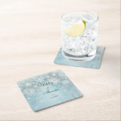 冬のワンダーランドスノーフレーク スクエアペーパーコースター (インサイチュ)