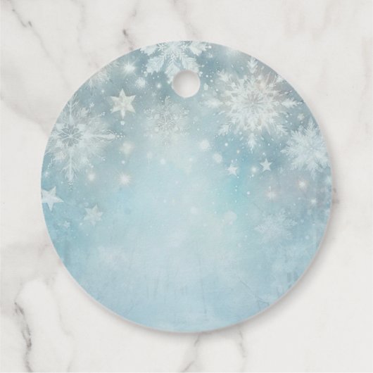 冬のワンダーランドスノーフレーク フェイバータグ (裏面)