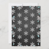 冬のワンダーランドチョークボード1日の誕生日 招待状 (裏面)