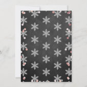 冬のワンダーランドチョークボード1日の誕生日 招待状 (裏面)