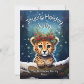 冬のワンダーランドチーターキュブジョウスクリスマス シーズンカード (正面)