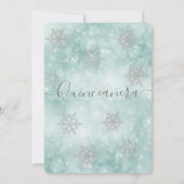 冬のワンダーランドティール(緑がかった色)《写真》ぼけ味ティアラキンセアニラ 招待状 (裏面)