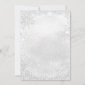 冬のワンダーランドテディベア赤ちゃんシャワー 招待状 (裏面)