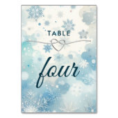 冬のワンダーランドテーブル番号カード テーブルナンバー (裏面)