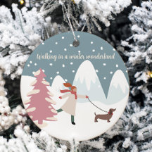 冬のワンダーランドドッグペットをテーマにした歩く