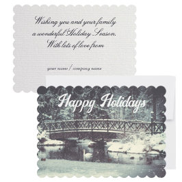 冬のワンダーランドハッピーホリデー カード