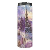 冬のワンダーランドパターンの自然マウンテンレイク タンブラー (裏面)