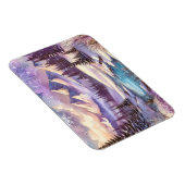 冬のワンダーランドパターンの自然マウンテンレイク マグネット (右側)