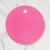 冬のワンダーランドピンクの赤ちゃんシャワー フェイバータグ (裏面)