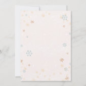 冬のワンダーランドピンクの赤ちゃん女の子シャワー散水 招待状 (裏面)