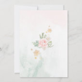 冬のワンダーランドピンクの金ゴールド雪の誕生日 招待状 (裏面)