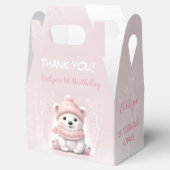 冬のワンダーランドピンク極熊1歳の誕生日 フェイバーボックス (オープン)