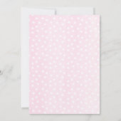 冬のワンダーランドピンク&金ゴールドフローラ1st誕生日 招待状 (裏面)