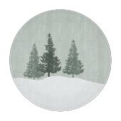 冬のワンダーランドフォレストの木 カッティングボード (正面)