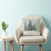 冬のワンダーランドフォレストの木 クッション (椅子)