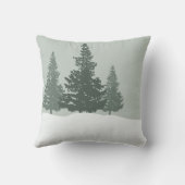 冬のワンダーランドフォレストの木 クッション (裏面)