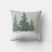 冬のワンダーランドフォレストの木 クッション (正面)