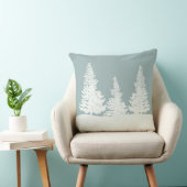 冬のワンダーランドフォレストの木 クッション (椅子)