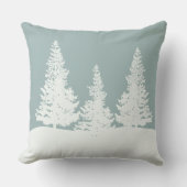 冬のワンダーランドフォレストの木 クッション (正面)