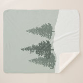 冬のワンダーランドフォレストの木 シェルパブランケット (正面(横))