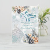 冬のワンダーランドフローラ愛らしいドレス甘い16 招待状 (スタンド正面)