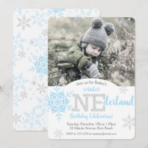 冬のワンダーランドブルーシルバーグリッター1日目の誕生日