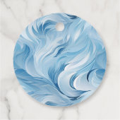 冬のワンダーランドブルー霜の降りたパターン フェイバータグ (裏面)