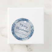 冬のワンダーランドブルー霜の降りたパターン フェイバータグ (インサイチュ)