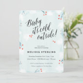 冬のワンダーランドベビー外の冷たいシャワー 招待状 (スタンド正面)