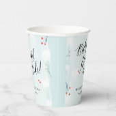 冬のワンダーランドベビー外の冷たいシャワー 紙コップ (右)