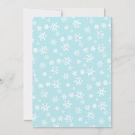 冬のワンダーランドボーイファースト誕生日 招待状 (裏面)