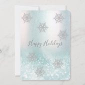 冬のワンダーランド企業のクリスマスパーティー 招待状 (裏面)