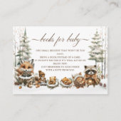 冬のワンダーランド動物の本ベビー エンクロージャーカード (正面)