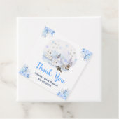 冬のワンダーランド動物の赤ちゃんシャワーありがとう フェイバータグ (インサイチュ)