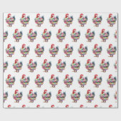 冬のワンダーランド動物 ラッピングペーパー (フラット)